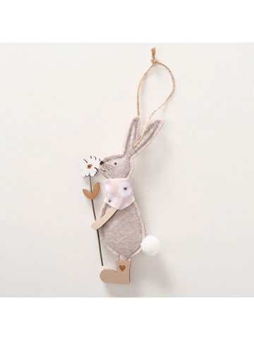 Boltze 2er-Set: Dekoanhänger "Canea" in Grau/ Beige - (H)16 cm