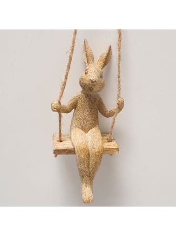 Boltze Zawieszki dekoracyjne (2 szt.) "Hoppi" w kolorze jasnobrązowym - wys. 14 cm
