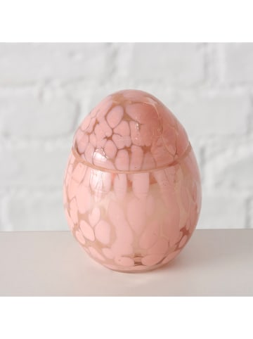 Boltze Świecznik "Paska" w kolorze jasnoróżowym - wys. 8,8 cm