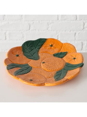 Boltze Servierschale "Orange" in Orange/ Grün - Ø 25 cm