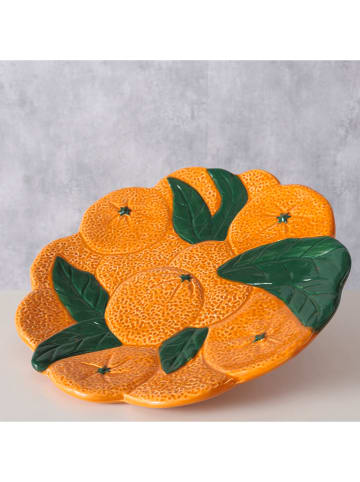 Boltze Serveerschaal "Orange" oranje/groen - Ø 25 cm