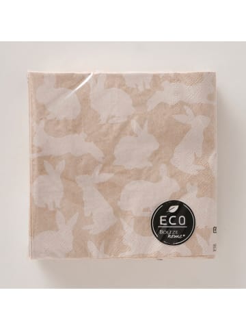 Boltze Servietten "Tinka" in Beige/ Weiß - 20 Stück