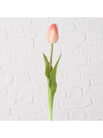 Boltze Kunstpflanze "Tulpe" in Rosa/ Grün - (H)42 cm