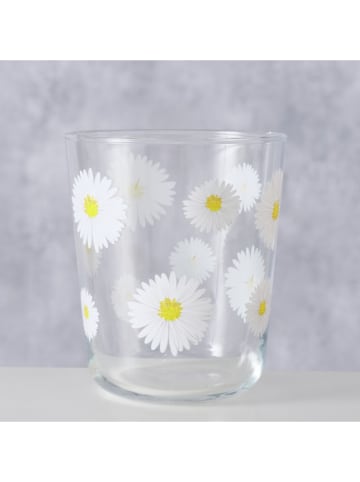 Boltze Szklanki (4 szt.) "Daisy" w kolorze białym - wys. 9,5 x Ø 8 cm