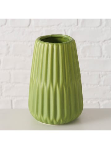 Boltze 2er-Set: Vasen "Esko" in Grün - (H)17 x Ø 10 cm