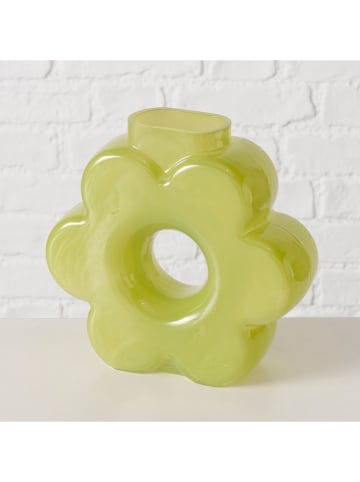 Boltze 2er-Set: Vasen "Loppy" in Weiß/ Grün - (H)20 cm