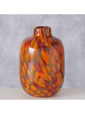 Boltze Vase "Rossa" in Braun/ Orange - (H)17 x Ø 12 cm