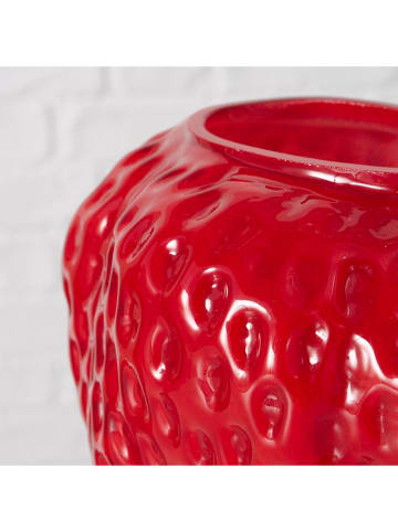 Boltze Vase "Senga" in Rot - (H)20 cm