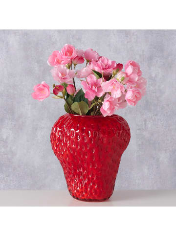 Boltze Vase "Senga" in Rot - (H)20 cm