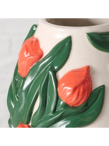 Boltze Wazon "Tulip" w kolorze zielono-pomarańczowym - wys. 14 x Ø 15,5 cm