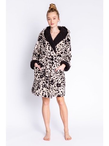 PJ Salvage Bademantel in Beige/ Schwarz