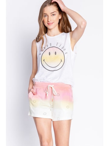 PJ Salvage Pyjama-Shorts in Rosa/ Weiß