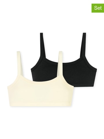 Schiesser 2er-Set: Bustiers in Creme/ Schwarz