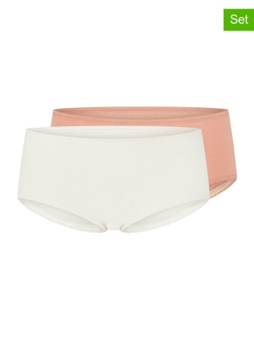 Schiesser 2er-Set: Pantys in Weiß/ Hellbraun