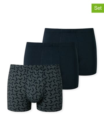 Schiesser 3er-Set: Boxershorts in Anthrazit/ Schwarz