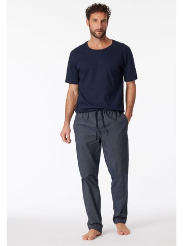Schiesser Pyjama-Hose in Dunkelblau