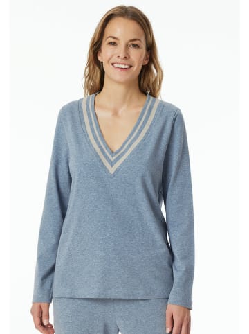 Schiesser Pyjama-Oberteil in Blau
