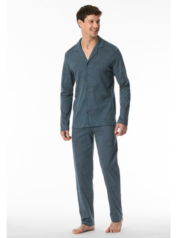 Schiesser Pyjama blauwgrijs