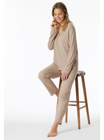 Schiesser Pyjama in Beige