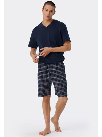 Schiesser Pyjama in Dunkelblau