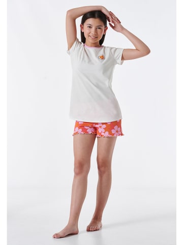 Schiesser Pyjama in Weiß/ Pink