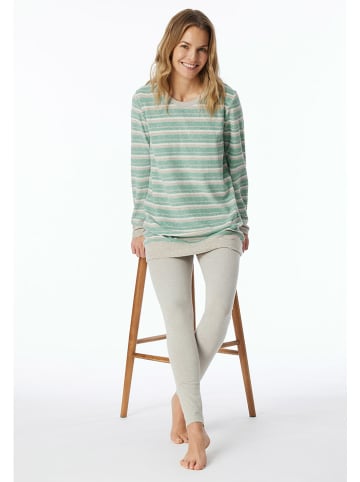 Schiesser Pyjama grijs/groen