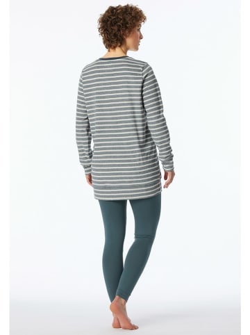 Schiesser Pyjama donkerblauw/grijs