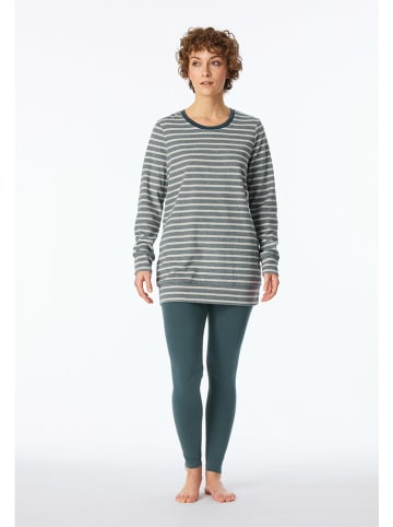 Schiesser Pyjama donkerblauw/grijs