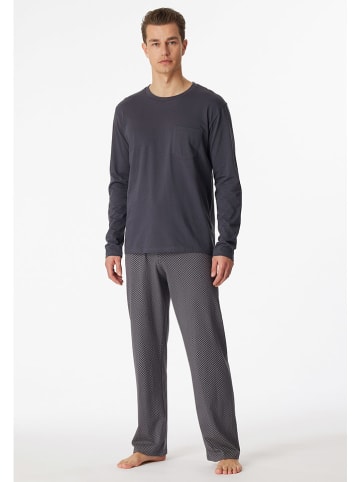 Schiesser Pyjama in Anthrazit