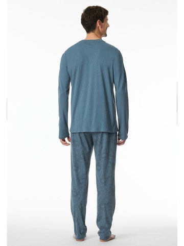 Schiesser Pyjama blauwgrijs