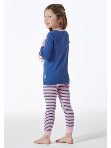 Schiesser Pyjama in Rosa/ Blau