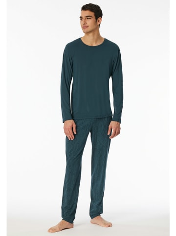 Schiesser Pyjama in Dunkelblau