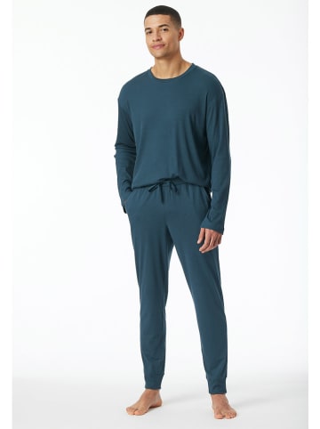 Schiesser Pyjama in Dunkelblau