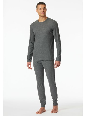Schiesser Pyjama in Anthrazit