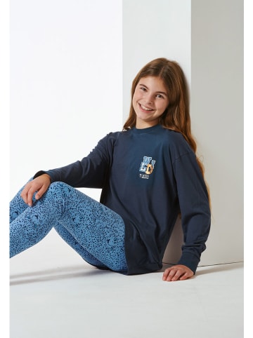 Schiesser Pyjama donkerblauw/blauw