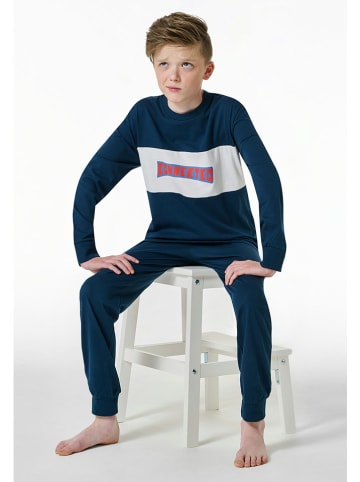 Schiesser Pyjama in Dunkelblau