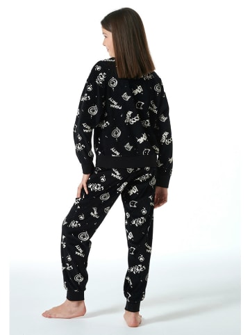 Schiesser Pyjama in Schwarz