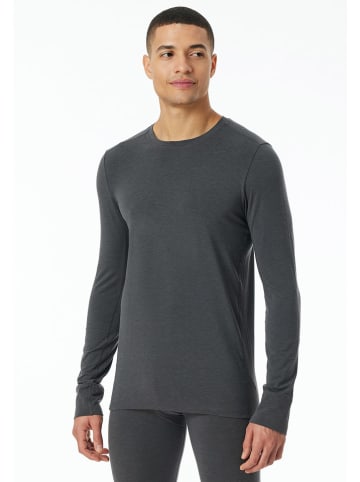 Schiesser Pyjamashirt antraciet