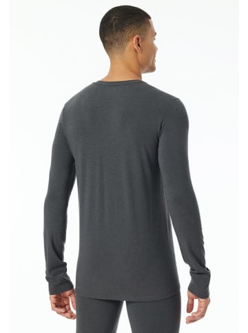 Schiesser Pyjamashirt antraciet