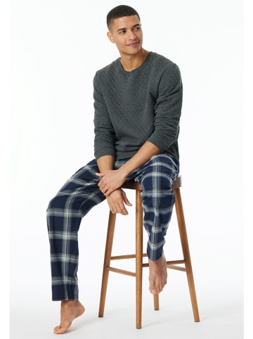 Schiesser Pyjamashirt antraciet
