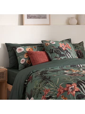 ethere Perkal kussensloop "Jungle" groen