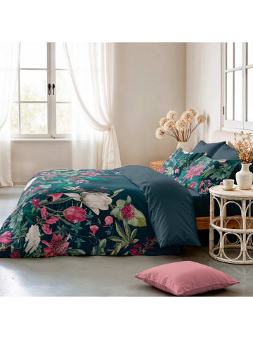 ethere Perkalowa poszwa "Patagonia" w kolorze morskim ze wzorem na kołdrę