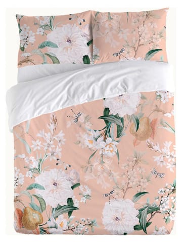 ethere Perkal-Bettbezug "Spring" in Apricot
