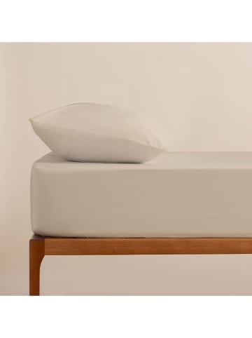 ethere Perkal-Spannbettlaken in Creme
