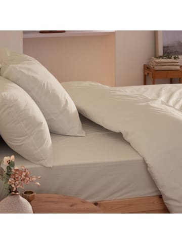 ethere Perkal-Spannbettlaken in Creme