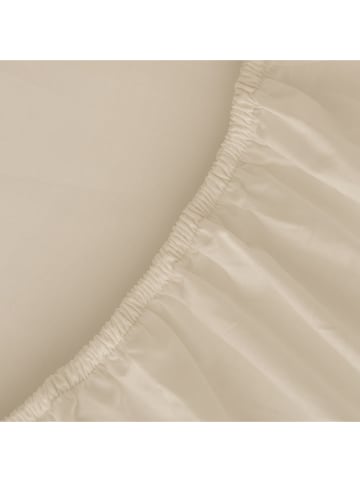 ethere Perkal-Spannbettlaken in Creme