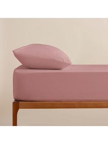 ethere Perkal-Spannbettlaken in Rosa
