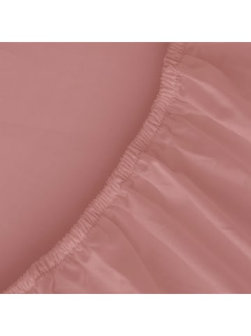 ethere Perkal-Spannbettlaken in Rosa