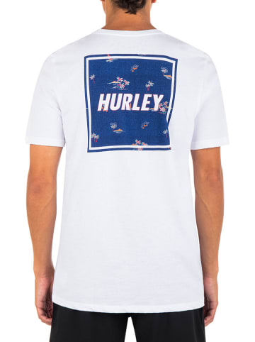 Hurley Koszulka w kolorze biało-niebieskim