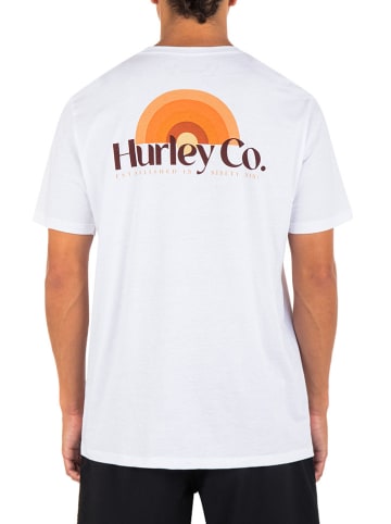 Hurley Koszulka w kolorze biało-pomarańczowym